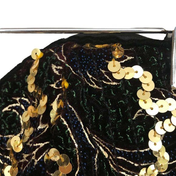 Vintage Gunne Sax 90s Strapless Sweatheart Beaded Sequin Velvet Cocktail… - Picture 7 of 10